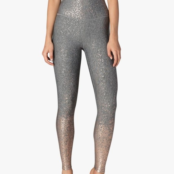 beyond yoga ombre leggings rose gold